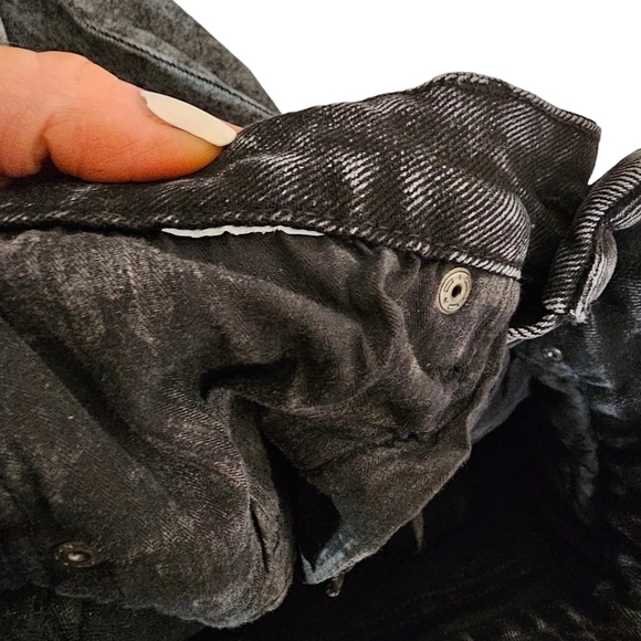 DEAR JOHN SUPER HIGH RISE OLIVIA RAW HEM BLACK ACID WASH SKINNY JEAN•Size 27•NWT - Picture 12 of 12